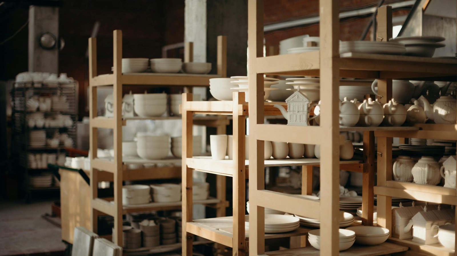 Photo Of Ceramic Kitchenware On Shelves